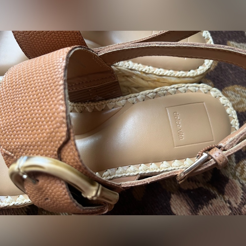 Dolce Vita Tan Leather Wedge Sandals “Chera” style various sizes - Picture 9 of 15